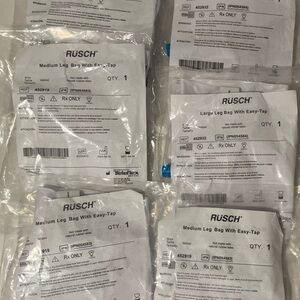 Rusch medium leg bag with easy tap 500 Ml set of 6